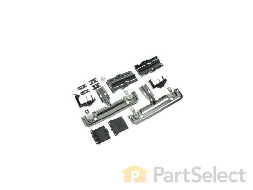 10065979-1-M-Whirlpool-W10712395-Upper Rack Adjuster Kit - White Wheels, Left and Right Sides