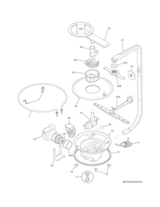 Motor & Pump Diagram and Parts List for  Frigidaire Dishwasher