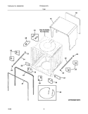 TUB Diagram and Parts List for  Frigidaire Dishwasher