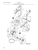 MOTOR/PUMP/WASH SYSTEM Diagram and Parts List for  Frigidaire Dishwasher