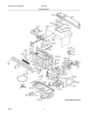 OVEN / CABINET Diagram and Parts List for  Frigidaire Microwave