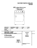 COVER Diagram and Parts List for  Frigidaire Dryer