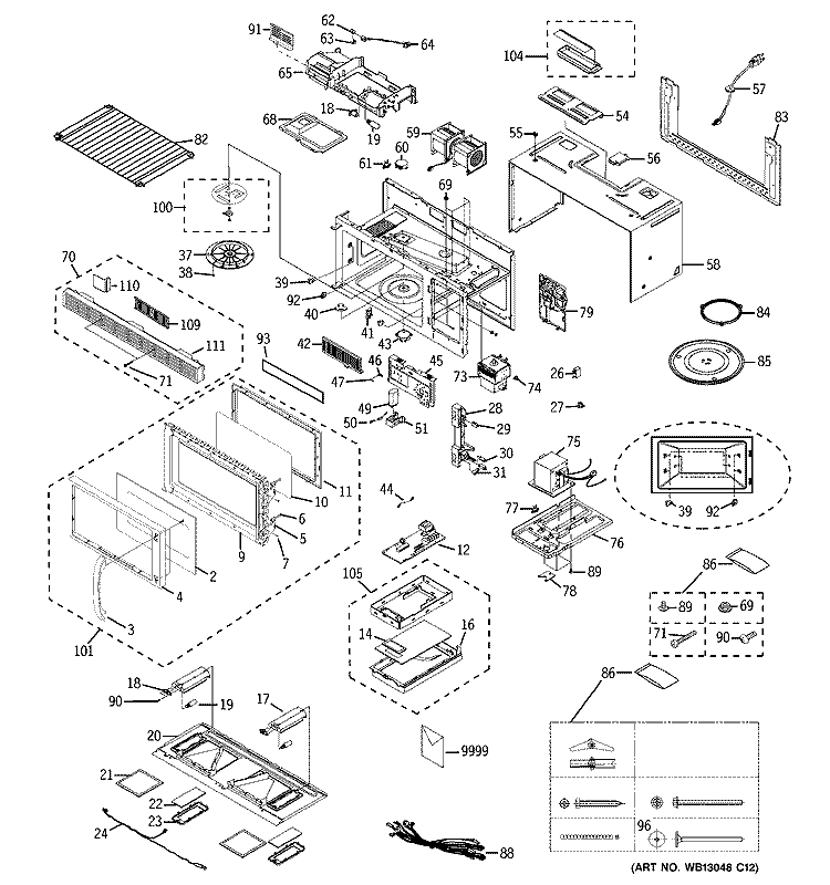 Part Location Diagram of WB36X10168 GE COVER LAMP