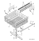 UPPER RACK ASSEMBLY Diagram and Parts List for  General Electric Dishwasher