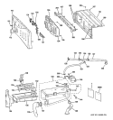 CONTROLS & DISPENSER Diagram and Parts List for  General Electric Washer