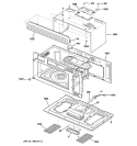 OVEN CAVITY PARTS Diagram and Parts List for  General Electric Microwave