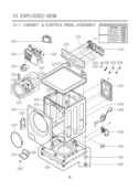 CABINET & CONTROL PANEL ASSEMBLY  EXPLODED VIEW Diagram and Parts List for ABWEEUS LG Washer