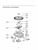 EXPLODED VIEW  SUMP ASSEMBLY Diagram and Parts List for D1608TB LG Dishwasher