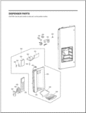 DISPENSER PARTS Diagram and Parts List for ASTCNA0 LG Refrigerator