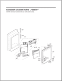 ICE MAKER & ICE BIN PARTS Diagram and Parts List for ASTCNA0 LG Refrigerator
