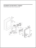 ICE MAKER & ICE BIN PARTS Diagram and Parts List for ASTCNA1 LG Refrigerator