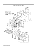 OVEN CAVITY PARTS Diagram and Parts List for CSBELGA LG Microwave