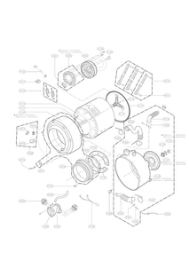 Drum And Tub Parts Diagram and Parts List for 00 LG Washer