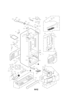 Case Parts Diagram and Parts List for 01 LG Refrigerator