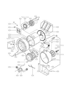 Drum And Tub Assembly Parts Diagram and Parts List for 01 LG Washer