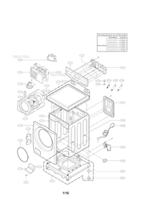 Cabinet And Panel Parts Diagram and Parts List for 00 LG Washer