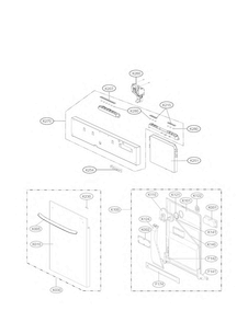 Panel And Door Assembly Parts Diagram and Parts List for  LG Dishwasher
