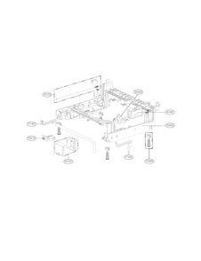 Base Assembly Parts Diagram and Parts List for  LG Dishwasher