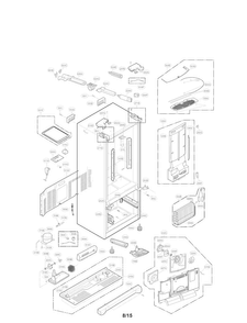 Case Parts Diagram and Parts List for 04 LG Refrigerator