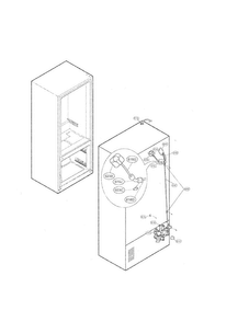Valve And Water Tube Parts Diagram and Parts List for 00 LG Refrigerator