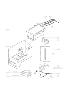 Dispenser Parts Diagram and Parts List for 00 LG Washer