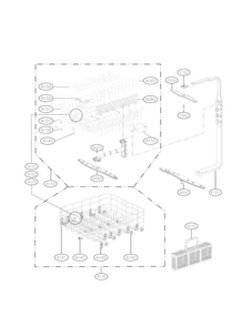 Rack Assembly Parts Diagram and Parts List for  LG Dishwasher