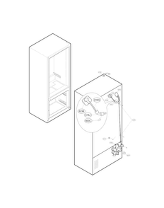 Water And Valve Parts Diagram and Parts List for 02 LG Refrigerator