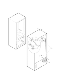 Water And Valve Parts Diagram and Parts List for 03 LG Refrigerator