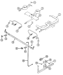 GAS CONTROLS (WHT) Diagram and Parts List for  Jenn-Air Range