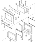 DOOR Diagram and Parts List for  Jenn-Air Range