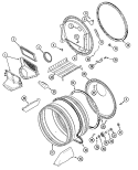 TUMBLER Diagram and Parts List for  Maytag Dryer