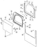 DOOR Diagram and Parts List for  Maytag Dryer