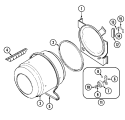 TUMBLER Diagram and Parts List for  Maytag Dryer