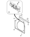 DOOR SHROUD & DOOR LATCH ASSEMBLY Diagram and Parts List for  Maytag Washer