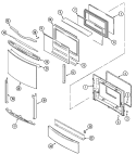 DOOR / ACCESS PANEL Diagram and Parts List for  Jenn-Air Range