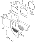DOOR (SERIES 11) Diagram and Parts List for  Maytag Dryer