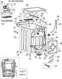 CABINET Diagram and Parts List for  Maytag Washer