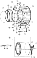 TUB - FRONT Diagram and Parts List for  Maytag Washer