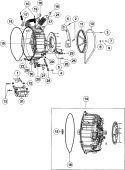 TUB BACK Diagram and Parts List for  Maytag Washer