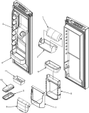 REF DOOR STORAGE Diagram and Parts List for  Maytag Refrigerator