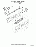 CONTROL PANEL PARTS Diagram and Parts List for  Whirlpool Washer