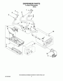 DISPENSER PARTS Diagram and Parts List for  Whirlpool Washer