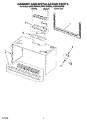 CABINET AND INSTALLATION PARTS Diagram and Parts List for  KitchenAid Microwave