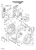 Part Location Diagram of 349241T Whirlpool Rear Drum Support Roller Kit