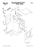 TOP AND CABINET, LITERATURE Diagram and Parts List for  Whirlpool Washer