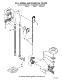 FILL, DRAIN AND OVERFILL PARTS Diagram and Parts List for  KitchenAid Dishwasher