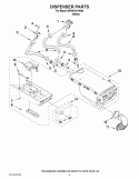 DISPENSER PARTS Diagram and Parts List for  Whirlpool Washer