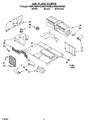 AIR FLOW PARTS Diagram and Parts List for  KitchenAid Microwave